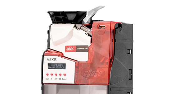 How does the self-locking of the tube box of Hexis work?